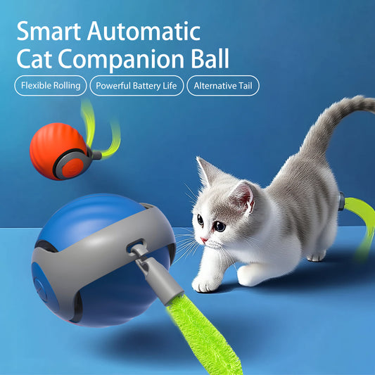 Pawsy - Interaktiver Katzenspielball – USB-C Wiederaufladbar