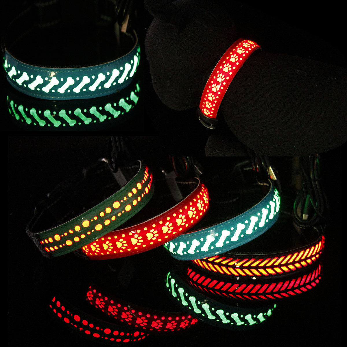 Pawsy - LED - Hunde- und Katzenhalsband mit USB