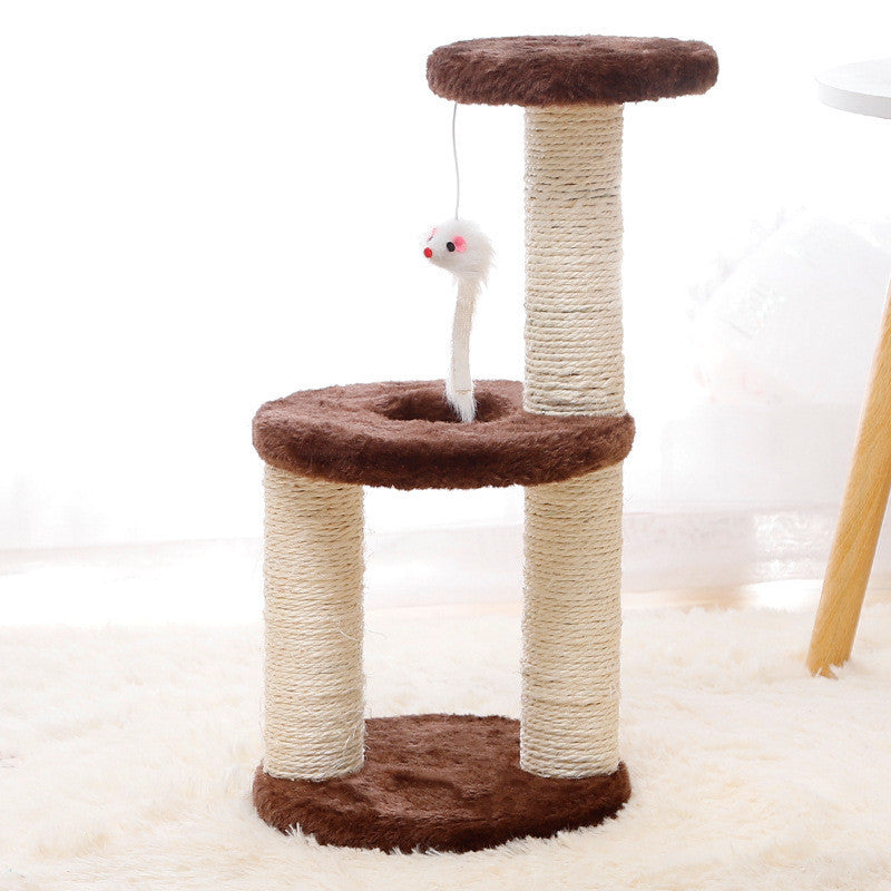 Pawsy - Katzenvilla mit Kratzpfosten und Sprungplattform