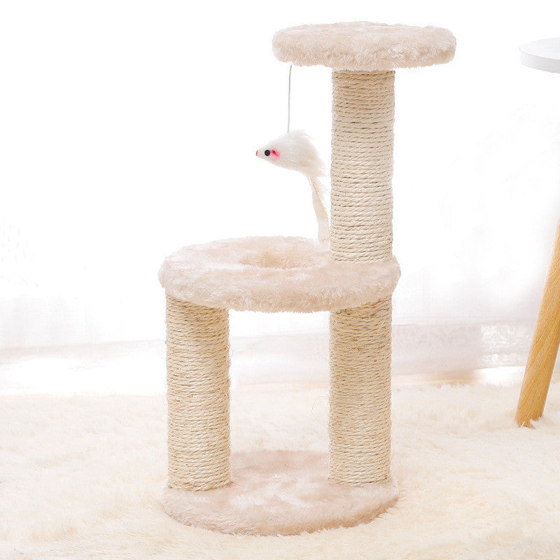 Pawsy - Katzenvilla mit Kratzpfosten und Sprungplattform