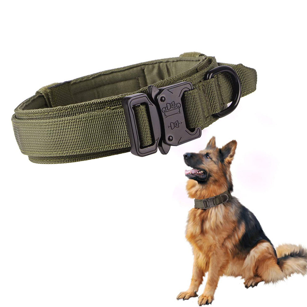 Taktisches Hundehalsband mit Leine – Verstellbar
