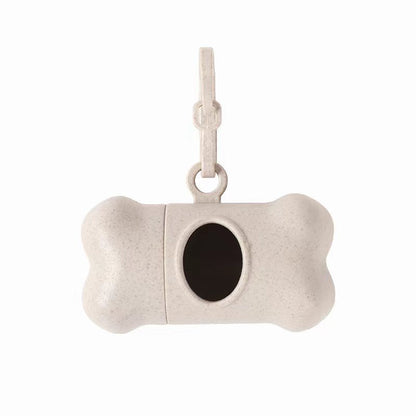 Tragbarer Kotbeutelspender aus Weizenstroh – Knochenform