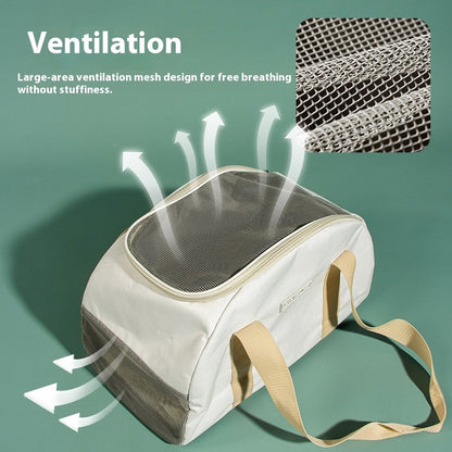 Ein-Schulter Katzentasche – Atmungsaktiv, Leicht & Waschbar