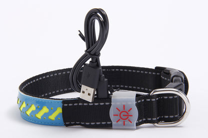 LED - Hunde- und Katzenhalsband mit USB