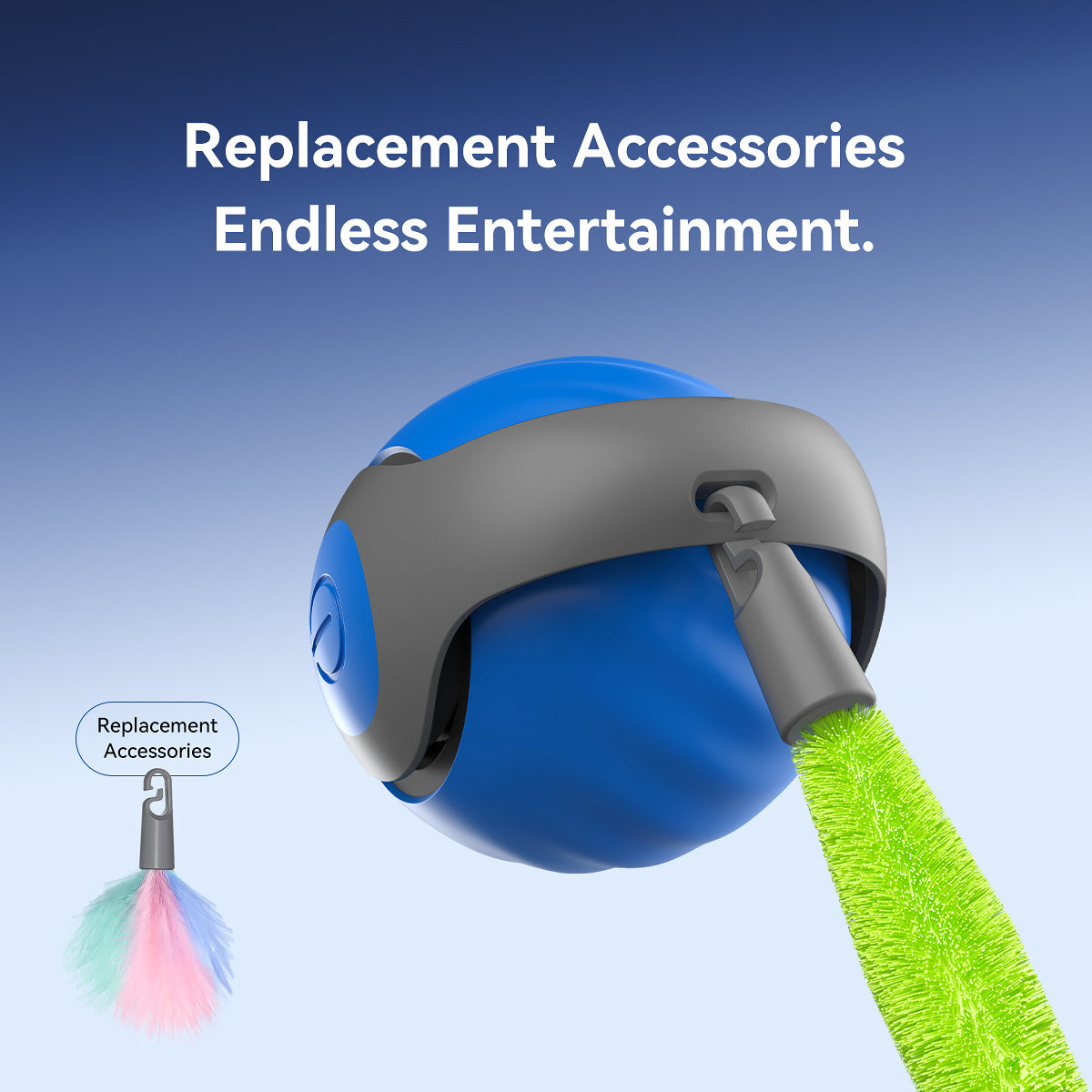 Pawsy - Interaktiver Katzenspielball – USB-C Wiederaufladbar
