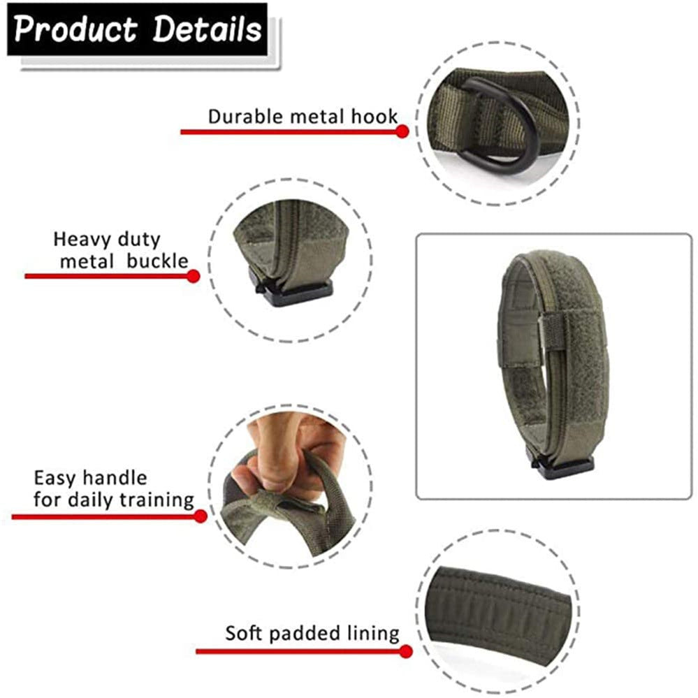 Taktisches Hundehalsband mit Leine – Verstellbar